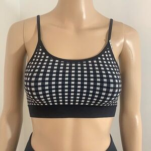 New VS Victoria's Secret Pink Black White Checkered Bralette